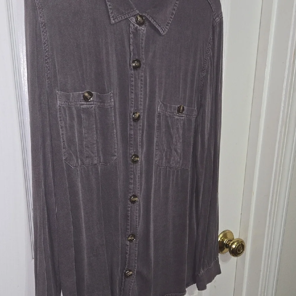 Maurices Deep Purple Relaxed Fit Shirt - Picture 4 of 7